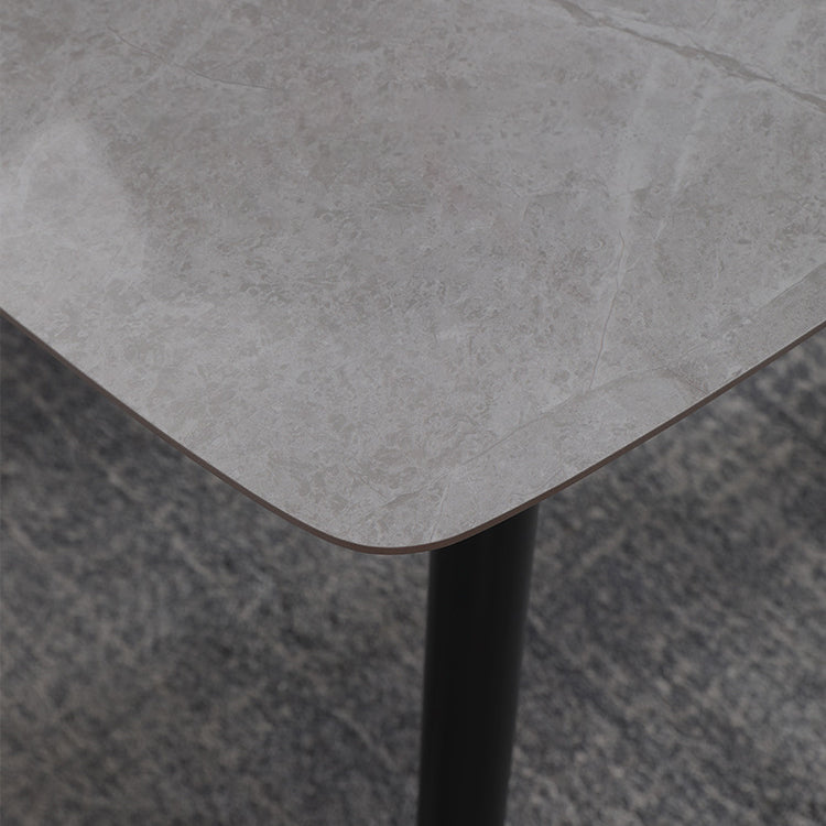 Minimalist 1/2/4/7 Pieces Furniture Stone Rectangle Dining Table Set in Gray