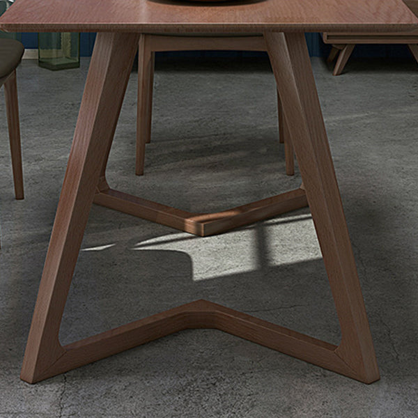 Contemporary 1/4/5 Pieces Furniture Rectangle Solid Wood Dining Table Set in Brown