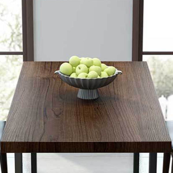 Industrial 1/2/5 Pieces Furniture Rectangle Solid Wood Dining Set in Brown