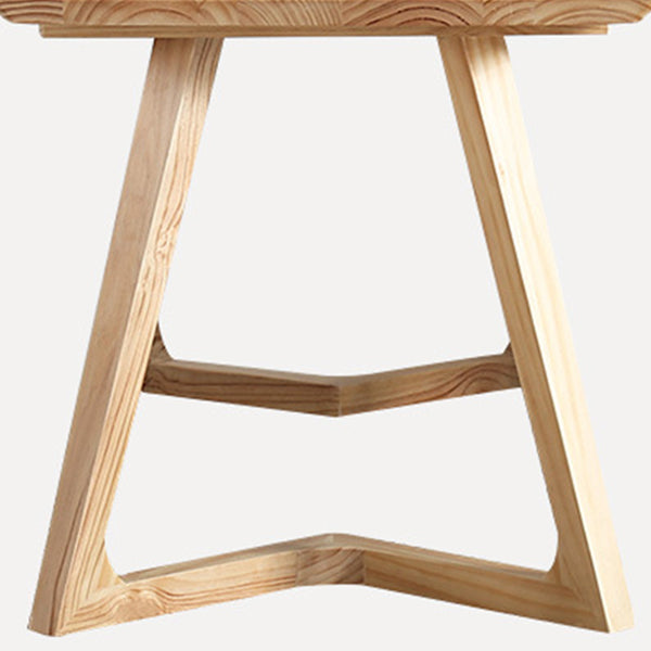 Minimalist 1/2/5 Pieces Furniture Solid Wood Rectangle Dining Table Set in Natural