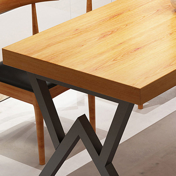 Industrial 1/4/5 Pieces Furniture Rectangle Solid Wood Dining Chairs Set in Brown