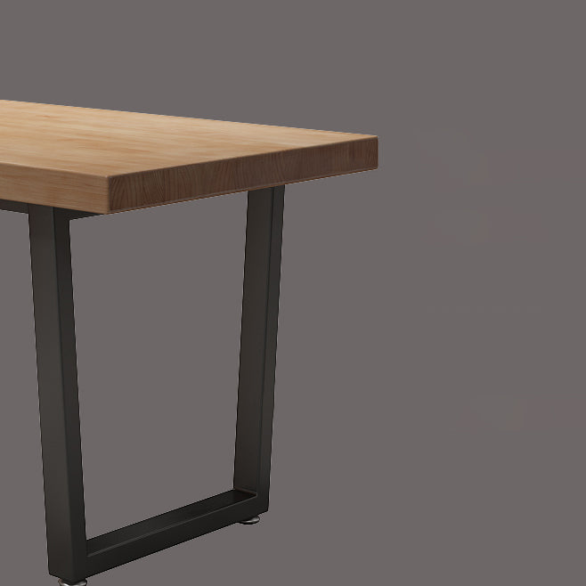 Industrial Dining Set 1/5 Pcs Solid Wood Dining Table and Metal Frame Chairs