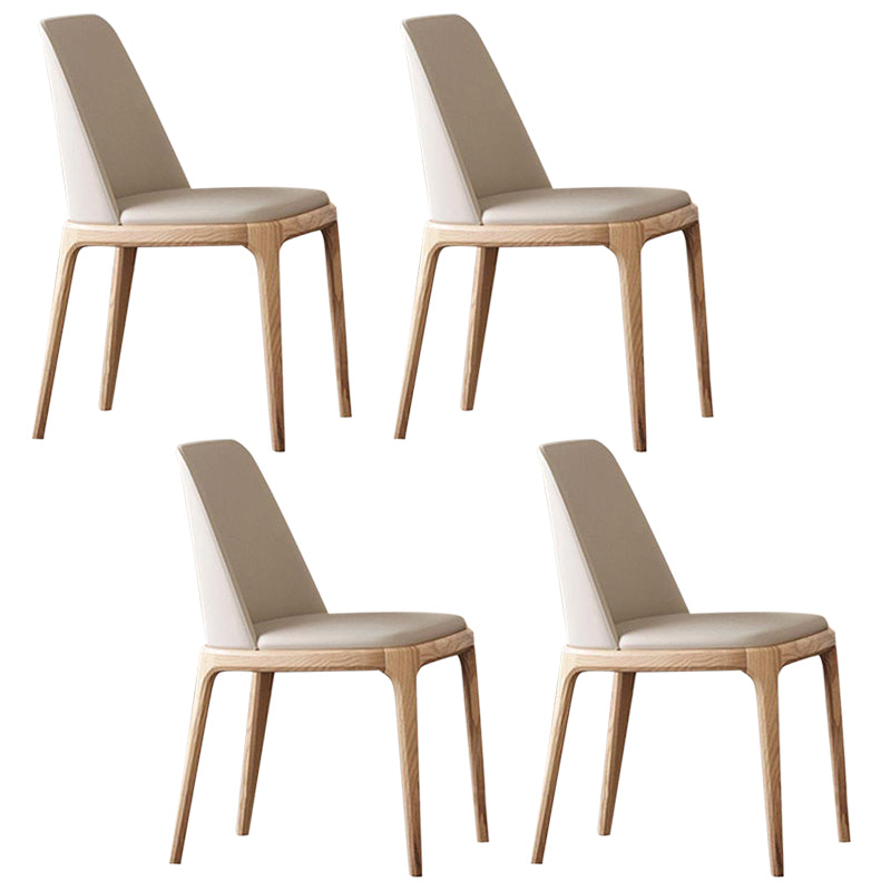 Modern Style Rectangle Table Set 1/3/4 Pieces Dining Set with Wood Legs for Home Use