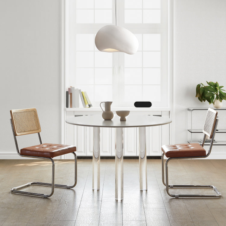 Modern Dining Set 1/2/3/4 Pcs Acrylic Frame Dining Table and Chairs