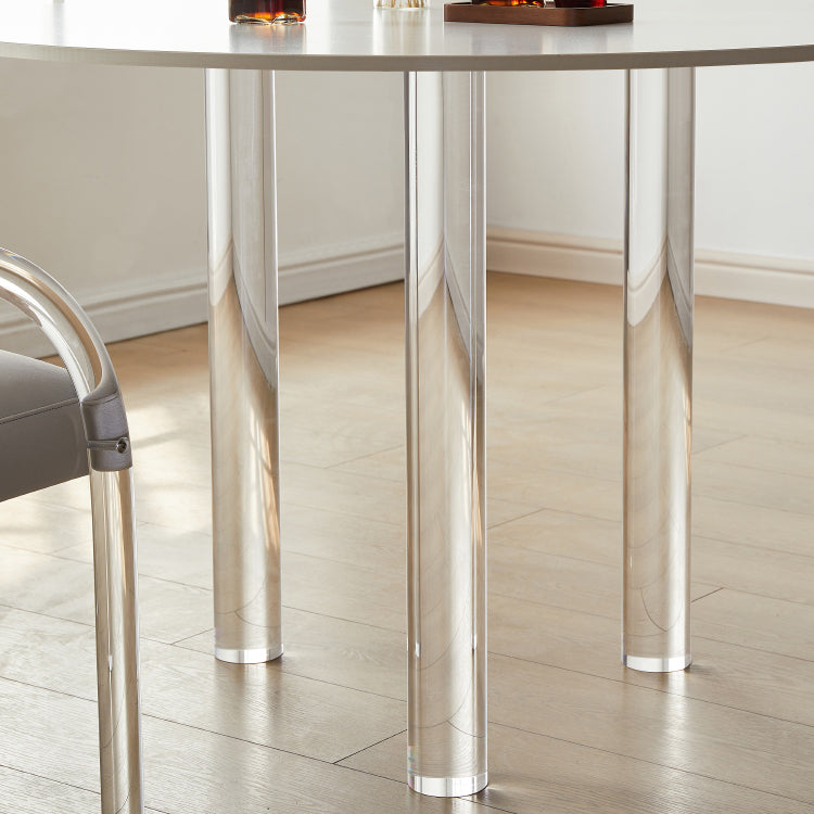 Modern Dining Set 1/2/3/4 Pcs Acrylic Frame Dining Table and Chairs