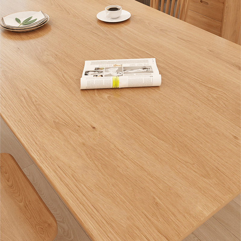 Solid Wood Dining Set 1/5 Pcs Rectangle Dining Table with Slat Back Chairs