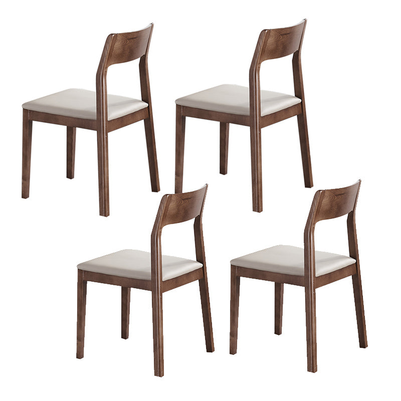 Modern Dining Set 1/4/5/7 Pcs Round Solid Wood Dining Table and Armless Chairs
