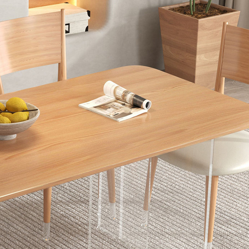 Modern Dining Set 1/3/5/7 Pcs Rectangle Dining Table and Armless Chair