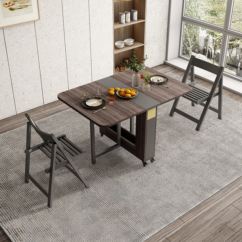 Modern Dining Set 1/3 Pcs Wood Folding Dining Table and Chairs