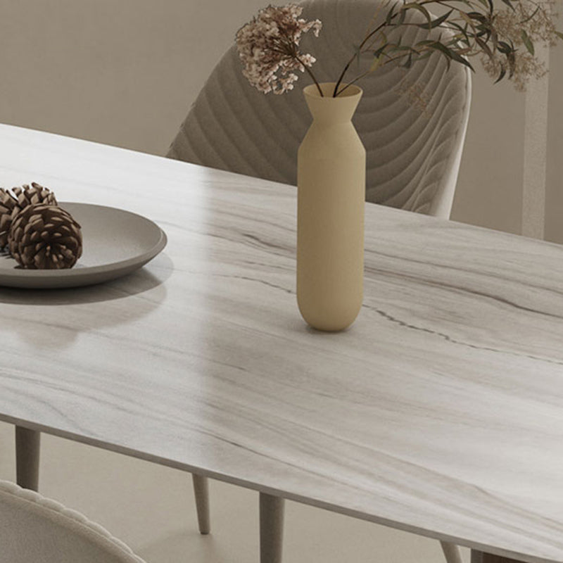 Modern Dining Set 1/5 Pcs Marble Dining Table with Upholstered Chairs