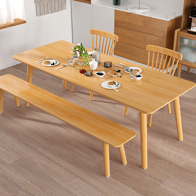 Solid Wood Dining Set 1/4/5 Pcs Rectangle Dining Table with Slat Back Chairs