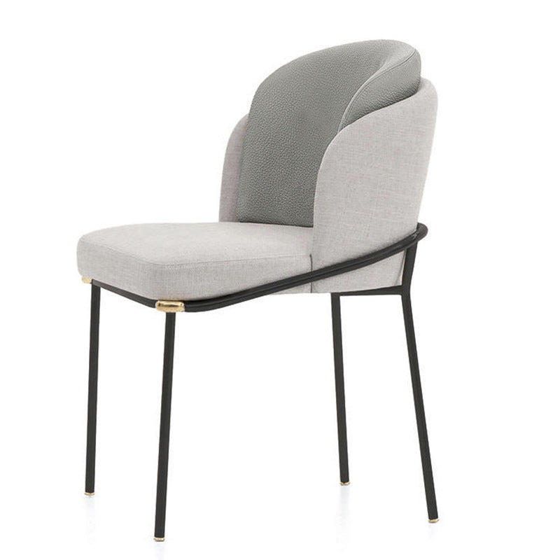 Glam Parsons Side Chair Linen Indoor Dining Chair for Living Room