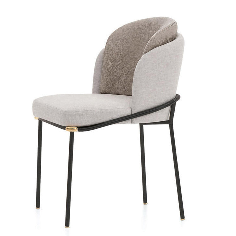 Glam Parsons Side Chair Linen Indoor Dining Chair for Living Room