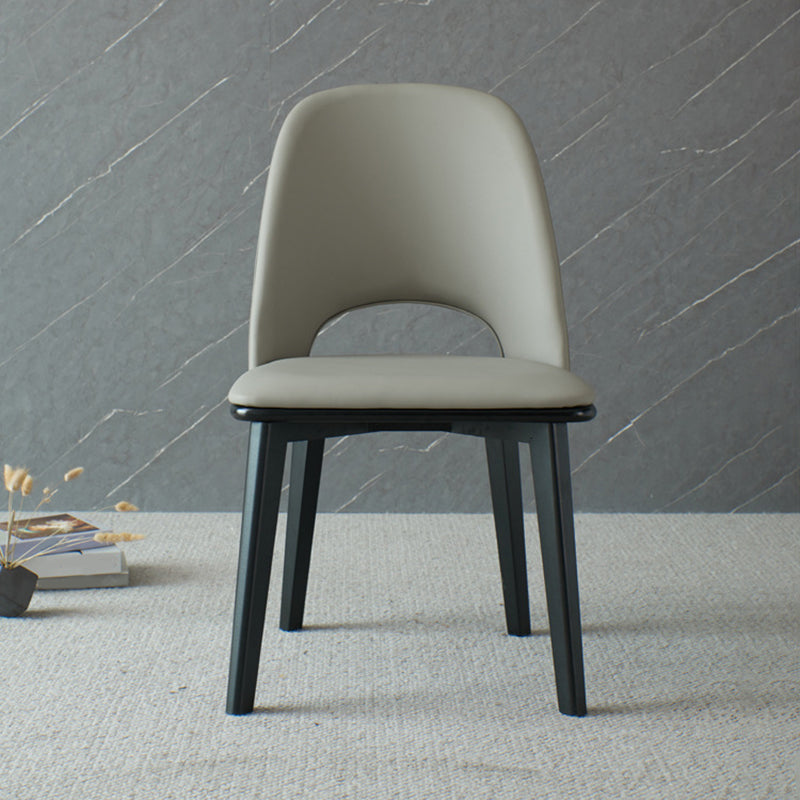 Industrial Home Indoor Chair Solid Wood Legs Dining Armless Chair