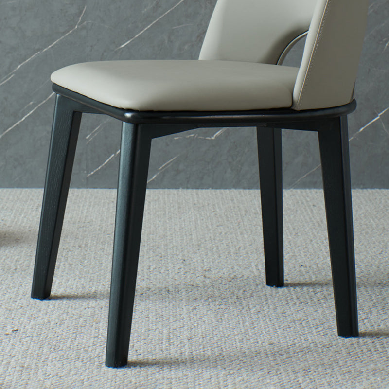 Industrial Home Indoor Chair Solid Wood Legs Dining Armless Chair