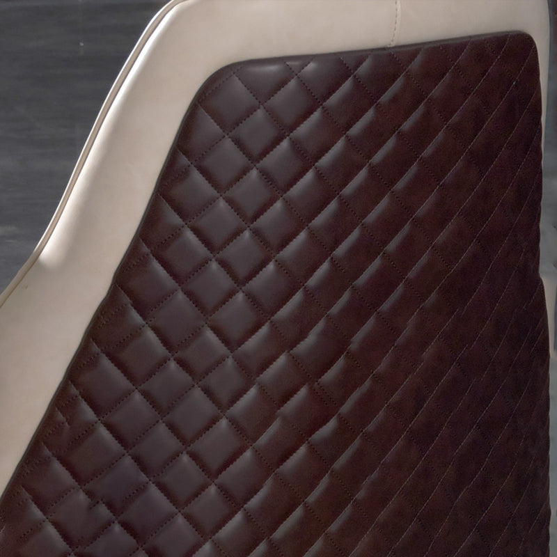 Leather Arm Chair Glam Style Indoor Dining Chair for Dining Room