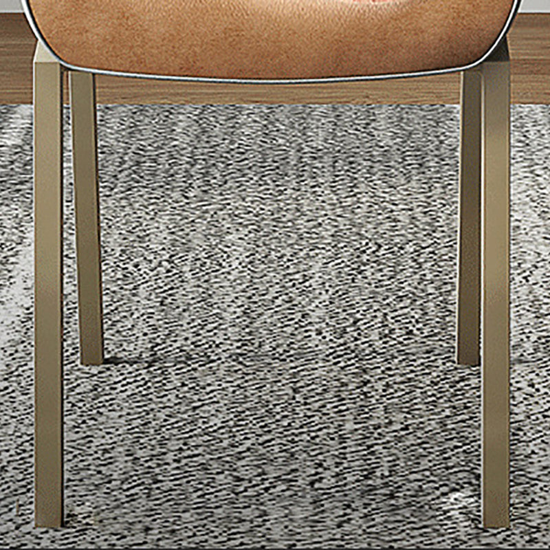 Glam Style Parsons Side Chair Metal Base Indoor Dining Chair
