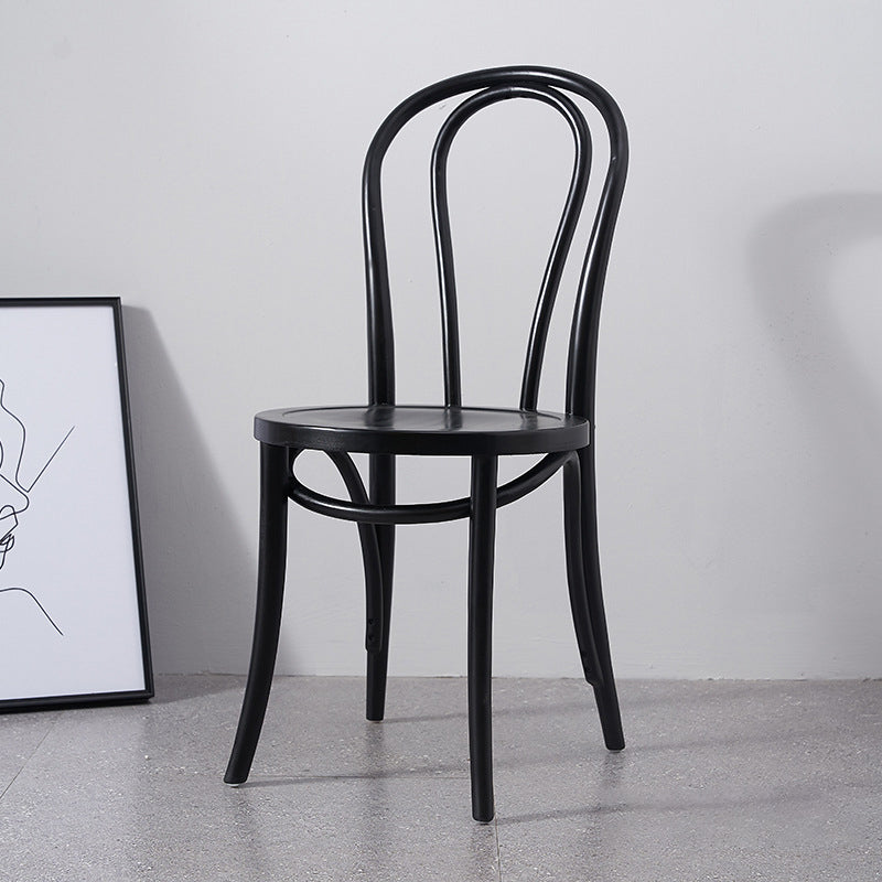 Solid Wood Side Chair Modern Windsor Indoor Dining Chair for Home