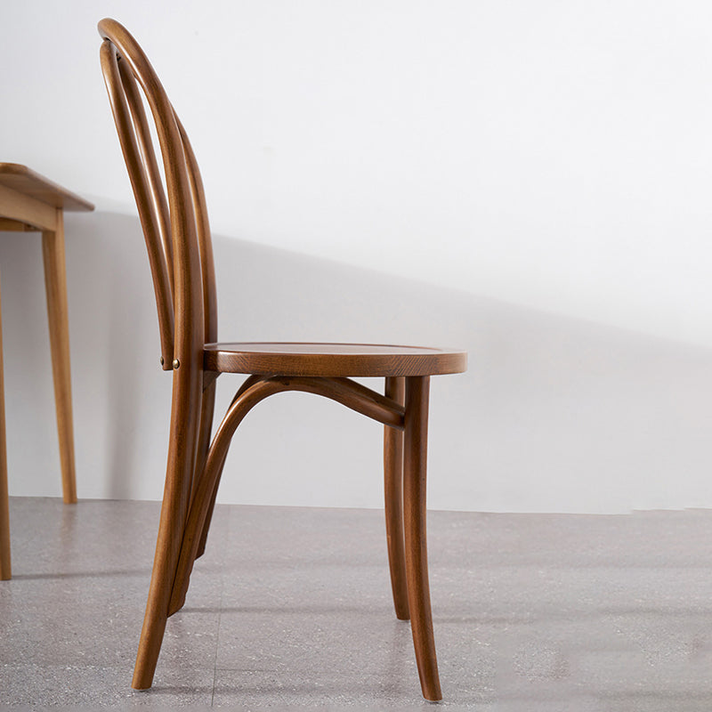 Solid Wood Side Chair Modern Windsor Indoor Dining Chair for Home