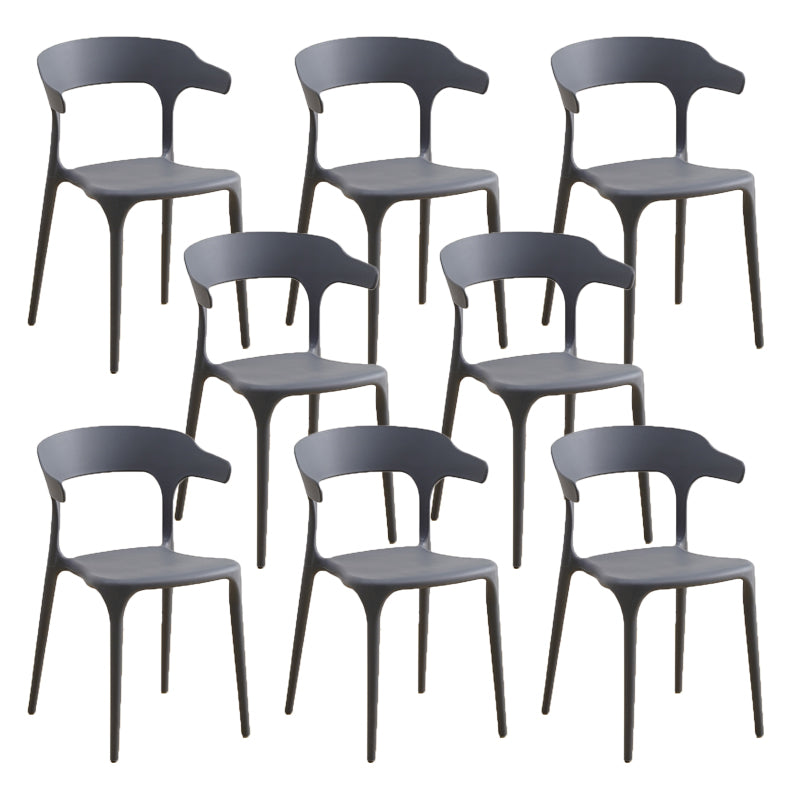 Glam Indoor-Outdoor Chair Stacking Dining Armless Side Chair
