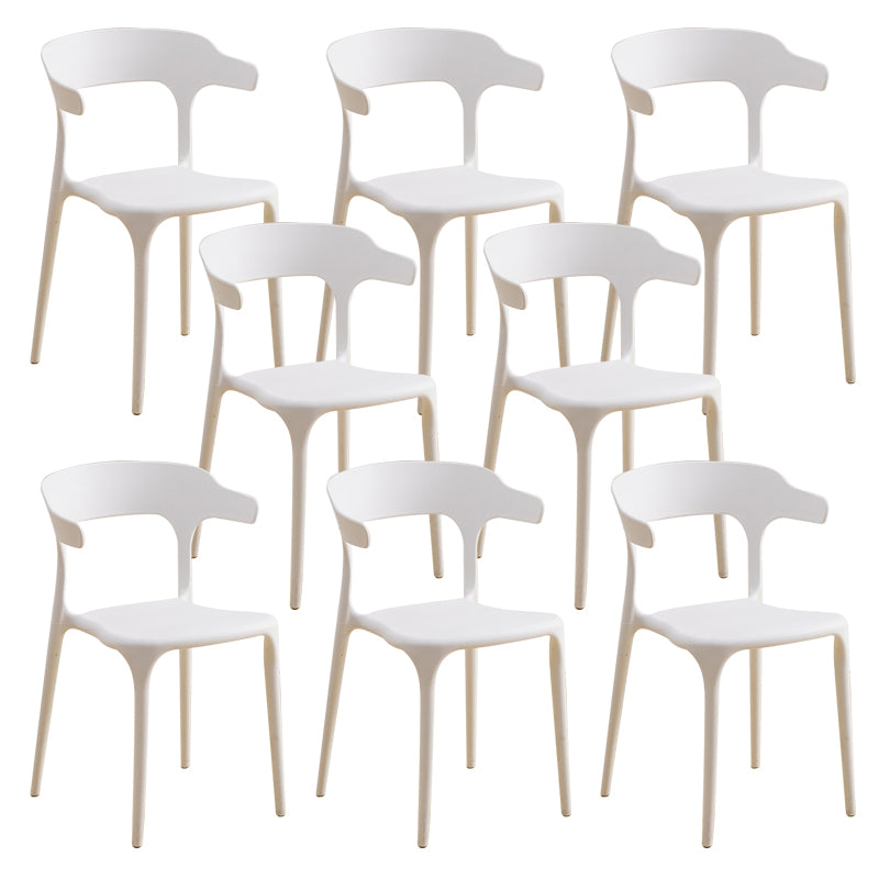 Glam Indoor-Outdoor Chair Stacking Dining Armless Side Chair