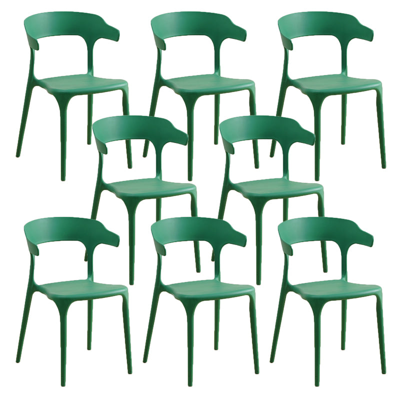 Glam Indoor-Outdoor Chair Stacking Dining Armless Side Chair