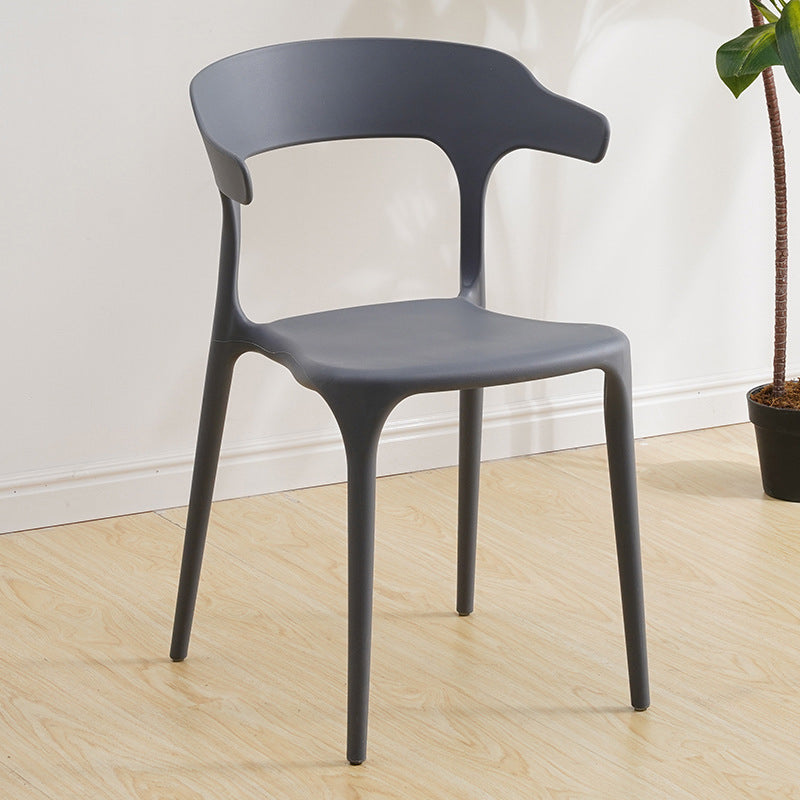 Glam Indoor-Outdoor Chair Stacking Dining Armless Side Chair