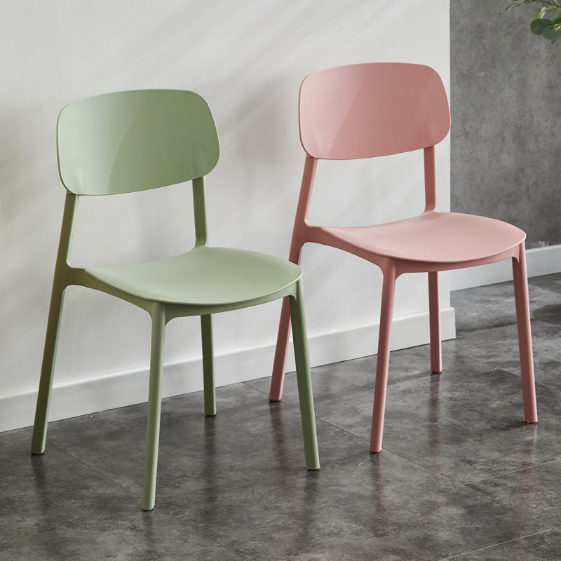 Kitchen Home Stacking Side Chair Open Back Dining Side Chair
