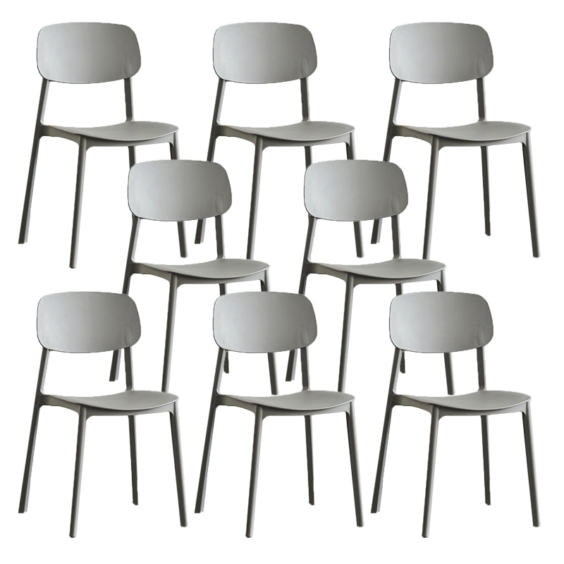 Kitchen Home Stacking Side Chair Open Back Dining Side Chair