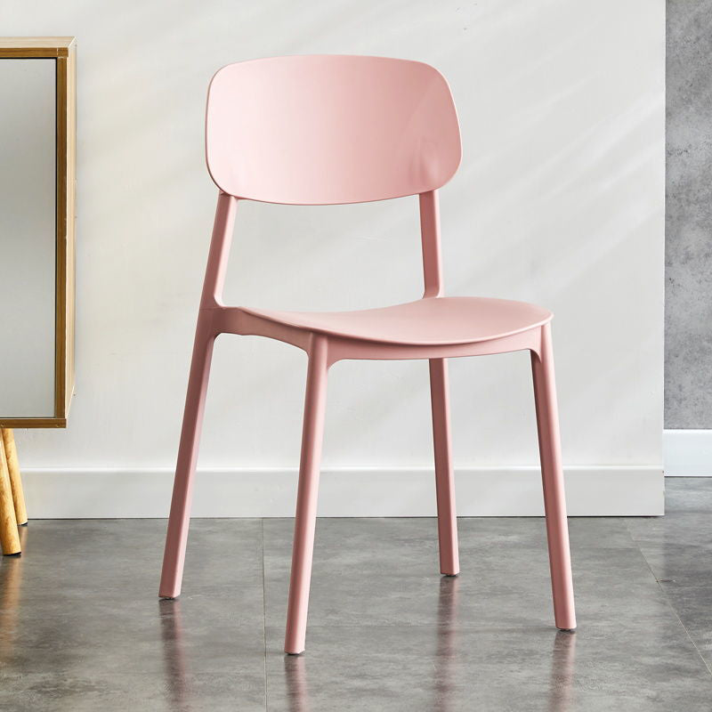 Kitchen Home Stacking Side Chair Open Back Dining Side Chair
