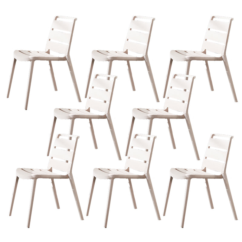 Home Dining Accent Chair Dining Room Open Back Armless Side Chair