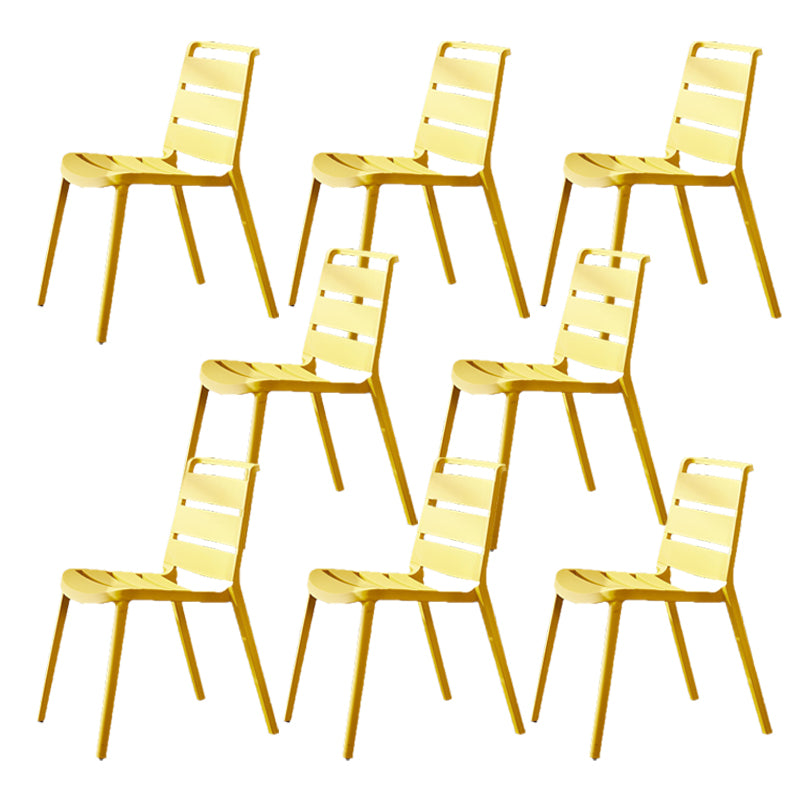 Home Dining Accent Chair Dining Room Open Back Armless Side Chair