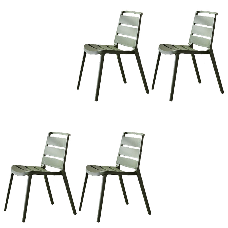 Home Dining Accent Chair Dining Room Open Back Armless Side Chair