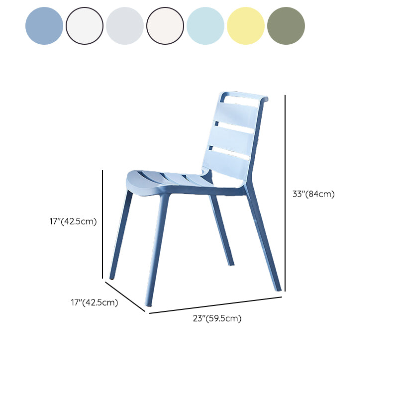 Home Dining Accent Chair Dining Room Open Back Armless Side Chair