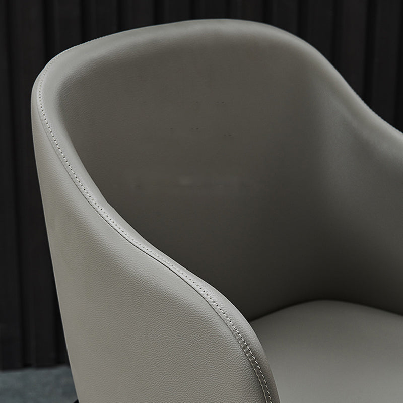 Industrial Solid Wood Dining Chair Faux Leather Side Chair with Upholstered