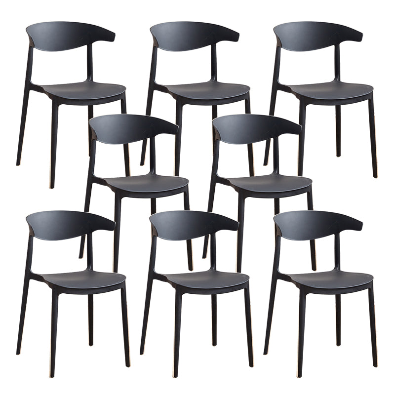 Dining Room Kitchen Dining Chair Open Back Plastic Side Chair