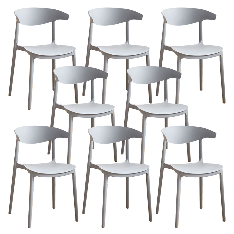 Dining Room Kitchen Dining Chair Open Back Plastic Side Chair