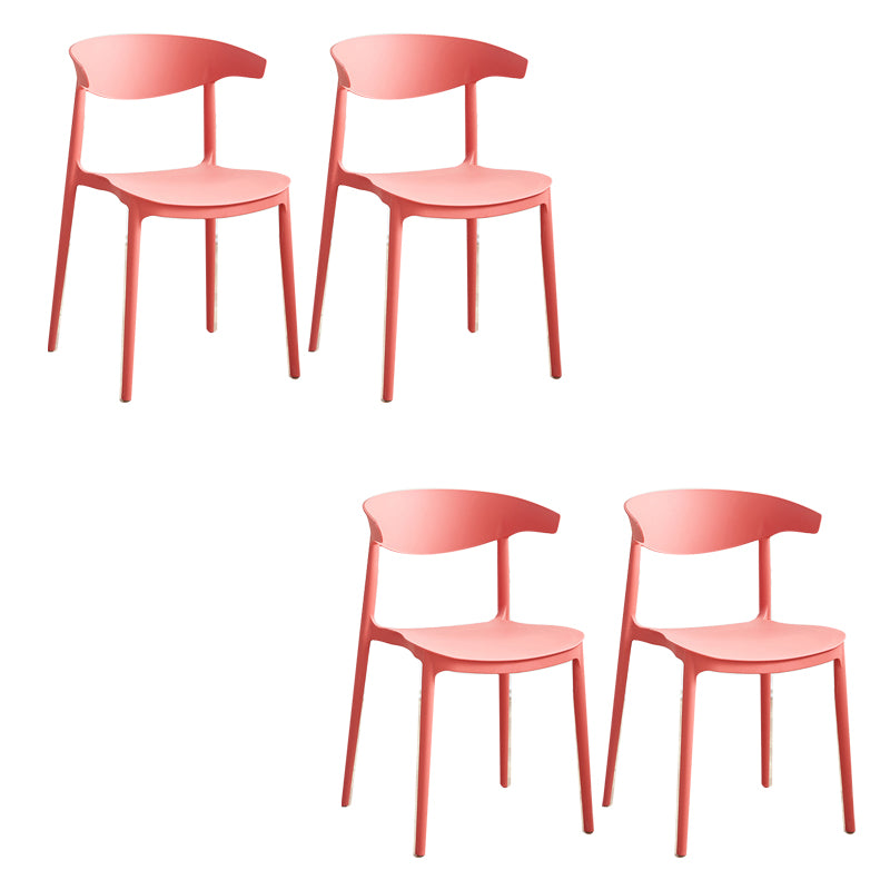 Dining Room Kitchen Dining Chair Open Back Plastic Side Chair