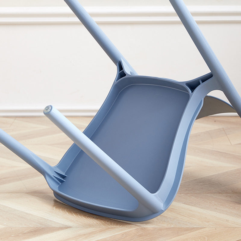Dining Room Kitchen Dining Chair Open Back Plastic Side Chair