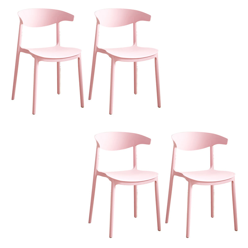Dining Room Kitchen Dining Chair Open Back Plastic Side Chair