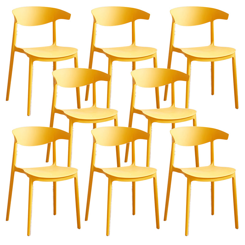 Dining Room Kitchen Dining Chair Open Back Plastic Side Chair
