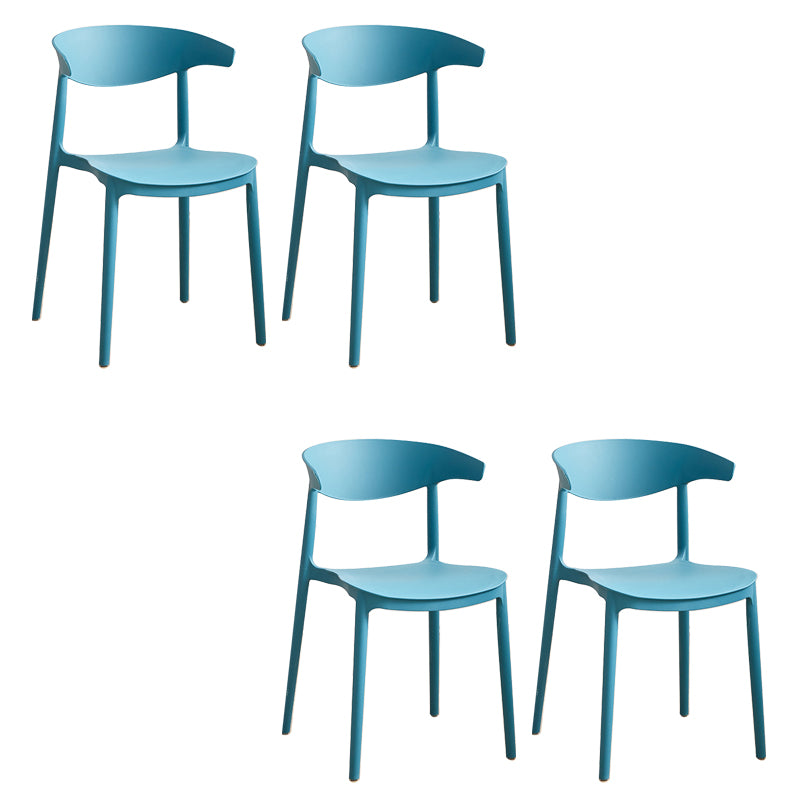 Dining Room Kitchen Dining Chair Open Back Plastic Side Chair