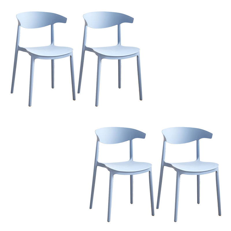 Dining Room Kitchen Dining Chair Open Back Plastic Side Chair