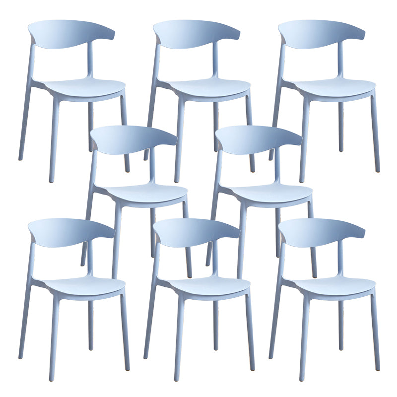 Dining Room Kitchen Dining Chair Open Back Plastic Side Chair