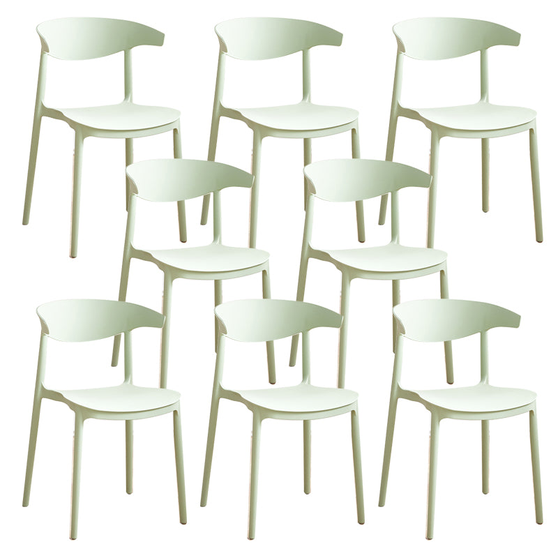 Dining Room Kitchen Dining Chair Open Back Plastic Side Chair
