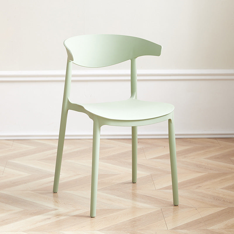 Dining Room Kitchen Dining Chair Open Back Plastic Side Chair