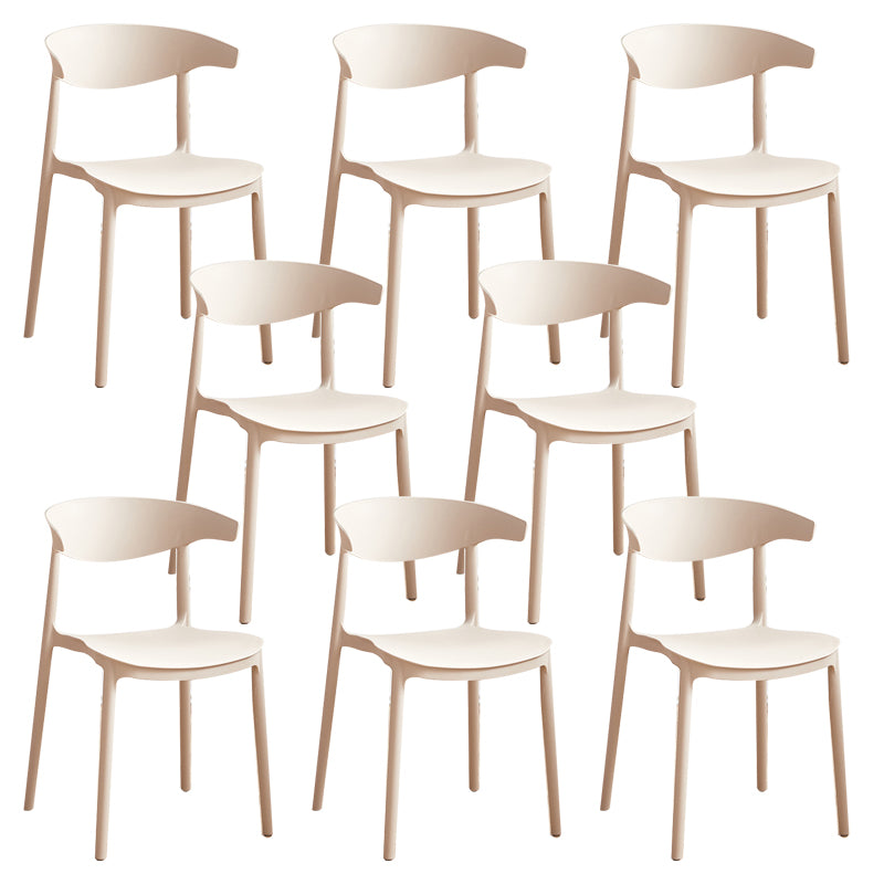 Dining Room Kitchen Dining Chair Open Back Plastic Side Chair