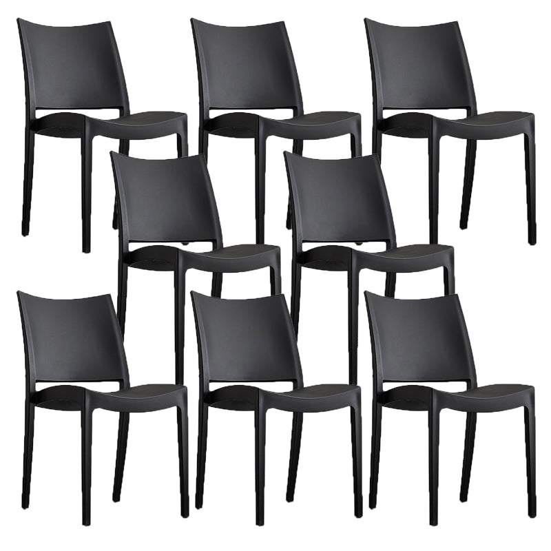 Dining Room Indoor Chair Plastic Armless Dining Accent Chair