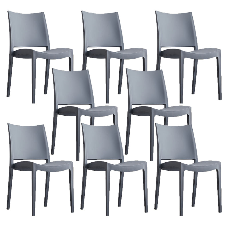 Dining Room Indoor Chair Plastic Armless Dining Accent Chair