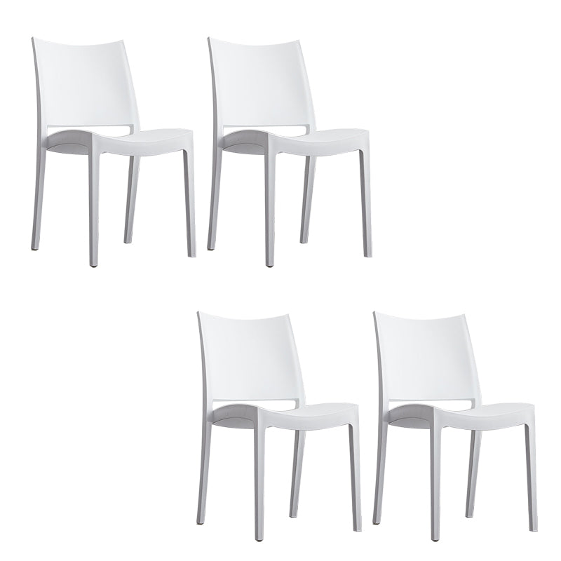 Dining Room Indoor Chair Plastic Armless Dining Accent Chair